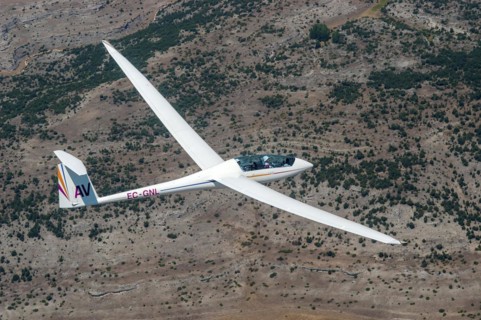 Aerial view of a glider