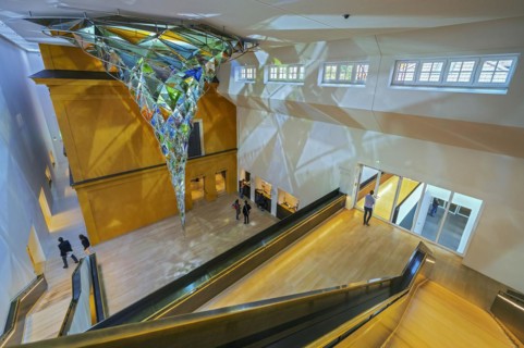 Sculpture -Wirbelwerk- by Olafur Eliasson in the entrance area