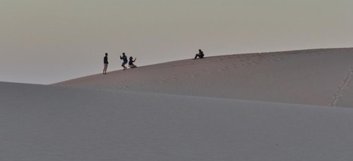 Dune in pale evening light