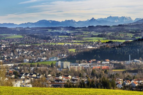 View from Mariaberg towards Kempten