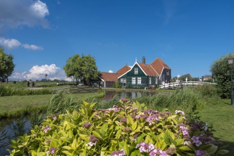 Rural scene in the Zaanse Schans open-air museum