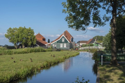 Rural scene in the Zaanse Schans open-air museum