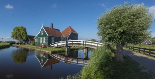 Rural scene in the Zaanse Schans open-air museum