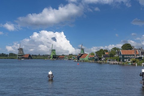 Zaanse Schans Open Air Museum on the River Zaan