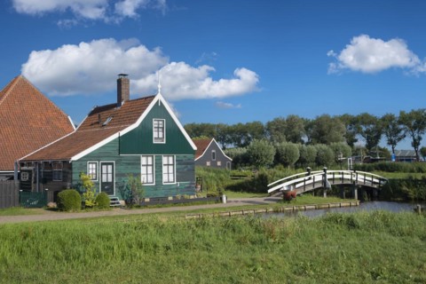 Rural scene in the Zaanse Schans open-air museum