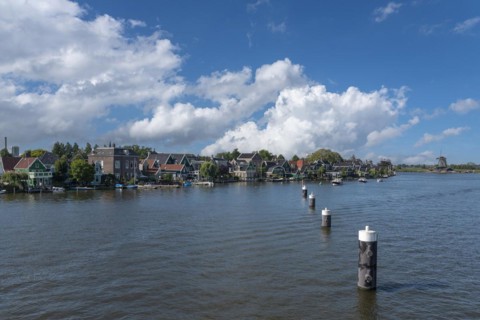 Cityscape on the river Zaan