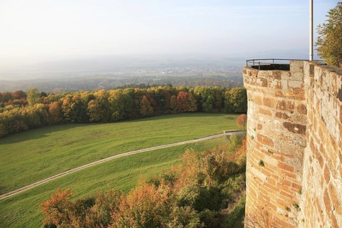 Autumn landscape at the Giechburg in Upper Franconia