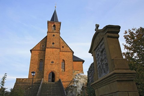 The Guegel is one of the best-known pilgrimage churches in Franconia