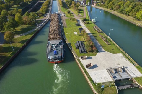 Aerial view Rhine-Herne Canal