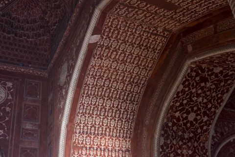 Interior of the mosque located in the Taj Mahal complex