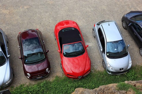 Cars in a car park