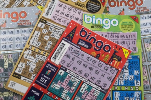 Scratched Loto Quebec Scratch and Win Bingo lottery tickets
