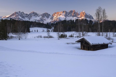 Hut in winter