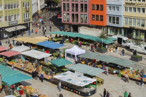 Weekly market at the market place