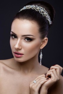 Beautiful brunette girl with perfect skin