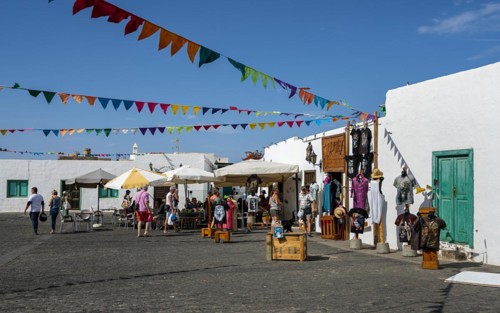 Sunday market and old town of Teguise