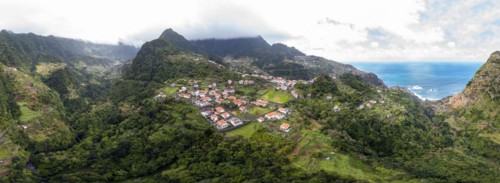 Village view Boaventura between mountains