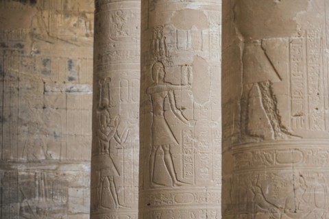 Columns with relief