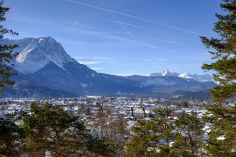 From the Philosophers Path on the Wank on Garmisch-Partenkirchen