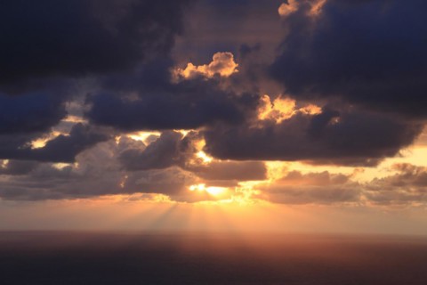 Clouds over Myrtos Beach