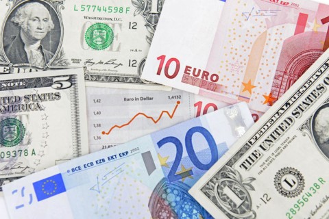 Euro banknotes