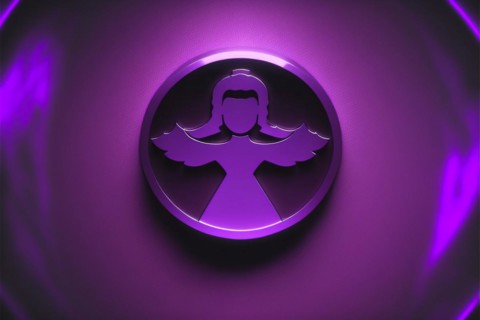 Female symbol on a purple background