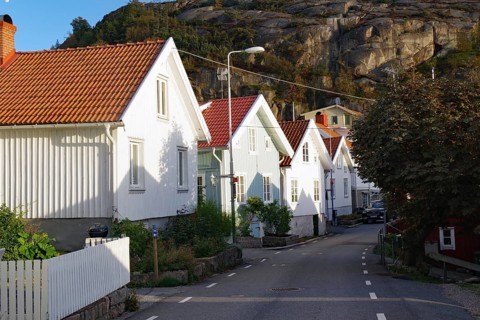 Small fishing village in the evening light