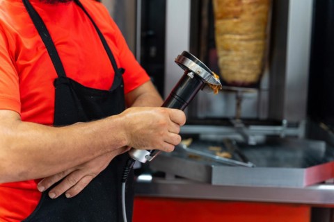 Chef of the kebab restaurant