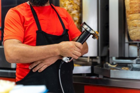 Chef of the kebab restaurant