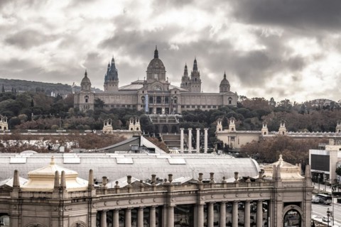 National Museum of Art of Catalonia in Montjuic in Barcelona Spain