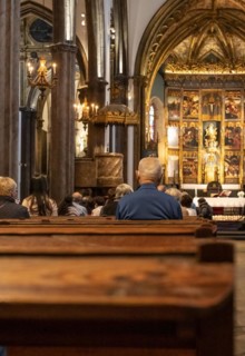 Worshippers in the church