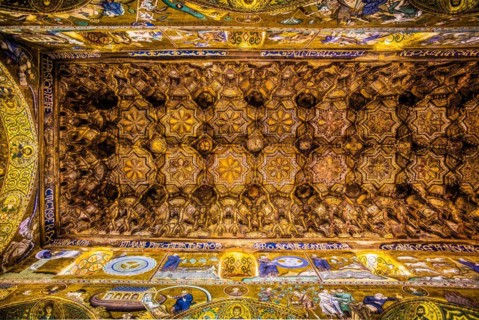 Ceiling with Arabic carvings