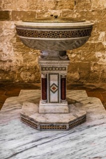 Elaborate decorations in the Baptistery