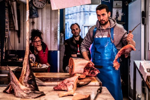 Swordfish stall