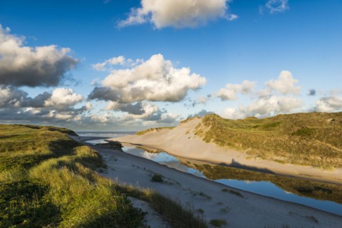 Mouth of the Henne Molleas into the North Sea