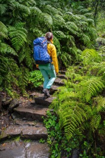 Hiker on a Levada