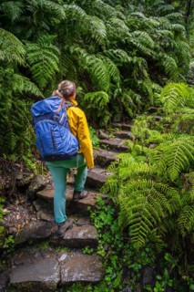 Hiker on a Levada