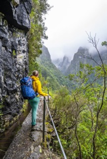 Hiker on a Levada
