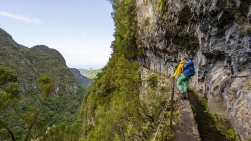 Hiker on a Levada