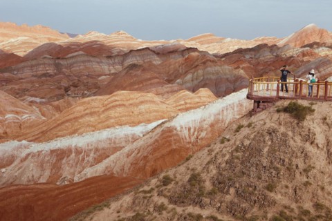 Red Mountains in Danxia Geopark or Red Cloud Park