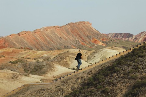 Red Mountains in Danxia Geopark or Red Cloud Park