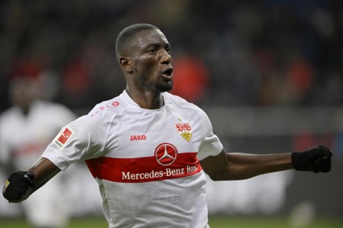 Goal celebration by Serhou Guirassy VfB Stuttgart