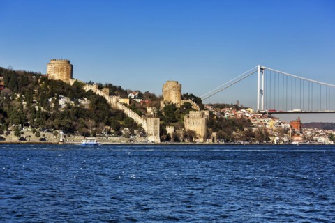 Ottoman fortress Rumeli Hisari at the Fatih Sultan Mehmet Bridge