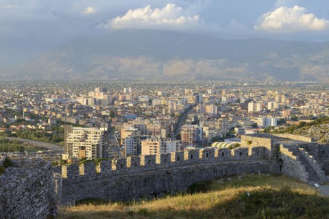 View of the city from the ruins of Rozafa Castle