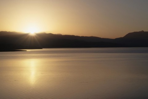 Sunrise over Song Kol Lake