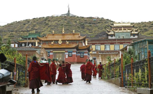 Monks at Tseway Monastery