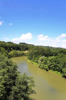 View over the Iller in fine weather