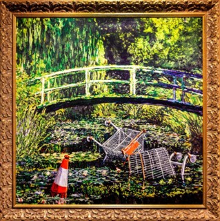 Show me the Monet refers to the impressionist masterpiece The Waterlily Pond by Claude Monet