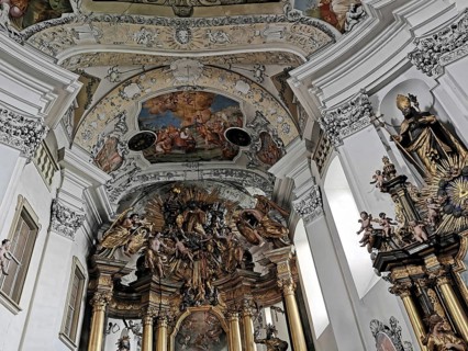 Interior of the monastery church of Banz