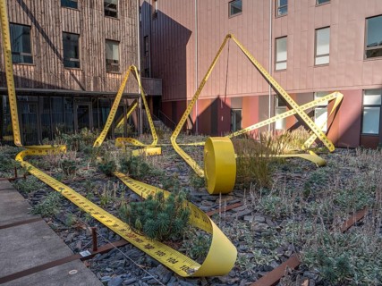 Sight is the giant sculpture tape measure Le Metre a Ruban